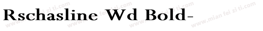 Rschasline Wd Bold字体转换